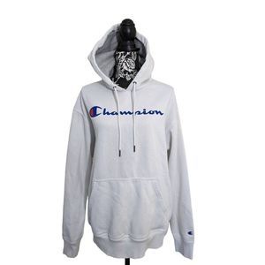 Champion Men's White Hoodie Size Large